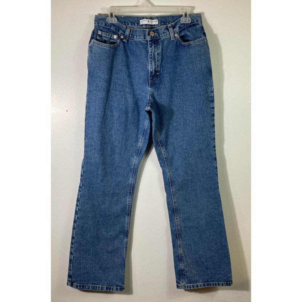 Womens Vintage Tommy Hilfiger High Rise Boot Cut Jeans Blue 31"